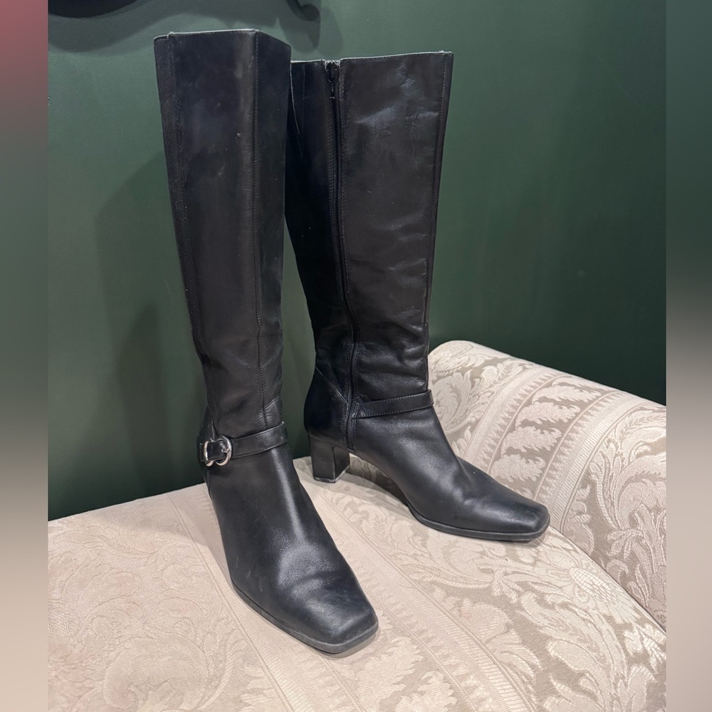Covington Black Heeled Boots